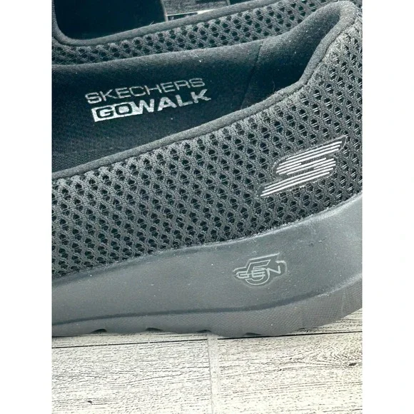 Skechers GoWalk Joy Women Size 7.5 Black Mesh Slip On Walking Shoes 15600TX BBK - Picture 6 of 13
